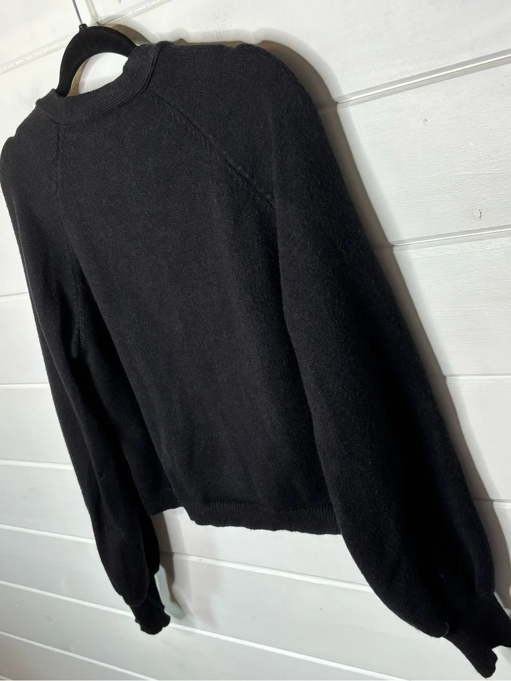 Zaful Black Cropped Open Front Knit Bolero Cardigan Sweater Size XL Heavyweight